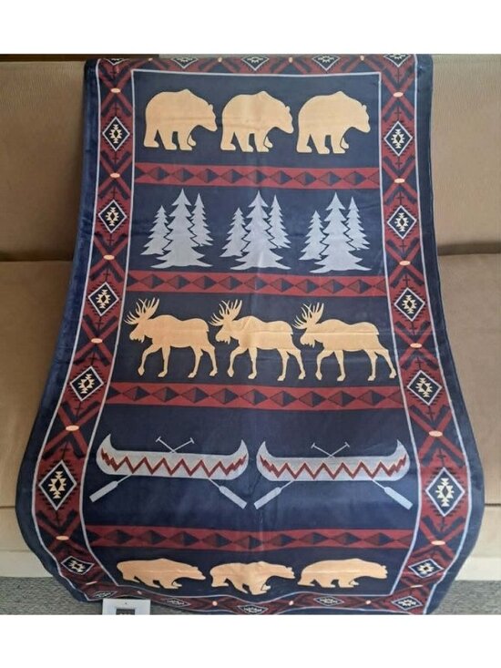 Unbranded Other - Outdoor Lodge Forest Southwest Beach Bath Towel Cotton Gift Rustic Moose Bear